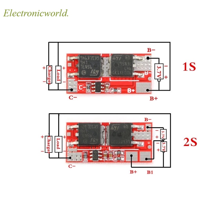 10a 1S 2S 4.2V PCB PCM BMS 充電器充電模塊 18650 鋰離子 Lipo 1S 2S BMS