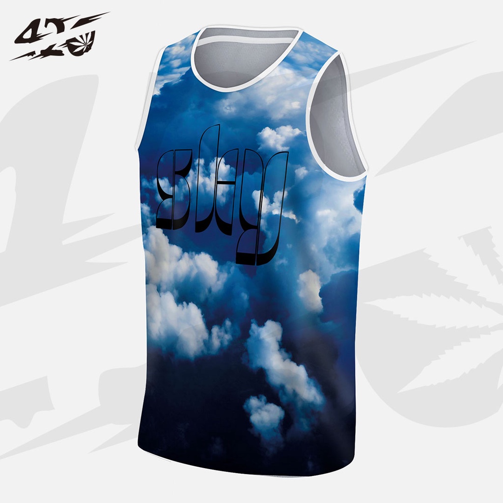 【110~5XL】原創球衣｜Sky 雲｜自然 氣象 天象 天空 NBA｜男女童球衣  籃球服 JORDAN｜420適合你