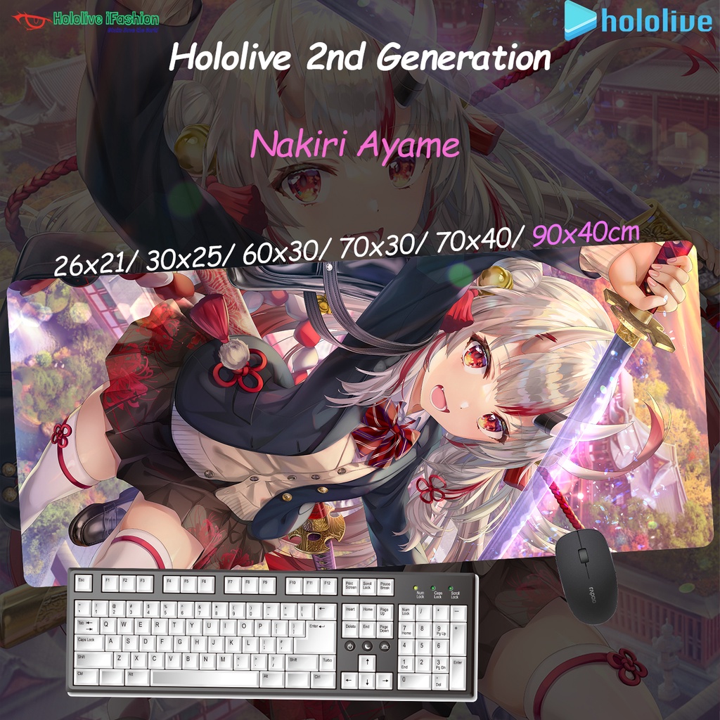 免運 百鬼綾目 Hololive Youtuber 二期生狗狗大小姐虛擬偶像原色鎖邊滑鼠墊鍵盤墊桌墊支援客製化 蝦皮購物