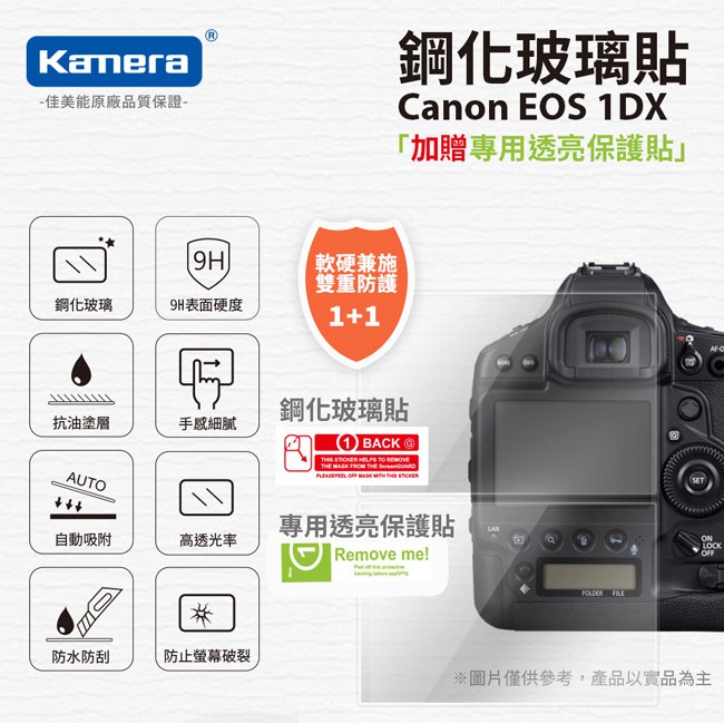 🦋W&amp;S🦋適用佳能Canon EOS 1DX 鋼化玻璃貼 2.5D 1+1 買一送一 (玻璃貼+一般貼)