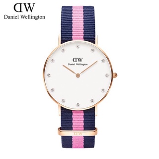 DW Daniel Wellington Winchester 32mm藍粉紅錶帶 玫瑰金腕錶