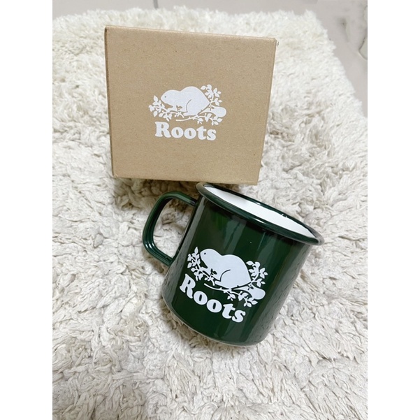 Roots琺瑯馬克杯(有點小瑕疵便宜賣）
