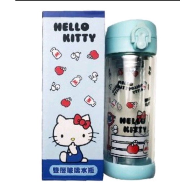 💖全新正版 Hello Kitty 雙層玻璃水壺