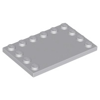LEGO 樂高 淺灰色 Plate 4X6 W. 12 Knobs 4211838 6180