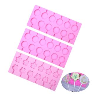 12連棒棒糖模具 巧克力硬糖模具 烘焙模具 櫻花模具 烘焙矽膠模具 圓形棒棒糖模具 動物棒棒糖巧克力模具