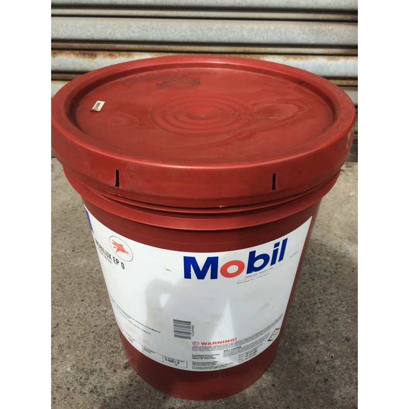 美國進口【MOBIL 美孚】Mobilux、EP-0、鋰基耐壓潤滑脂、16 KG/桶裝【軸承、培林-潤滑用】