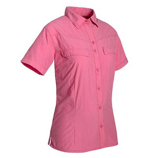 瑞多仕 DA2347 女短袖素色襯衫 桃粉紅色