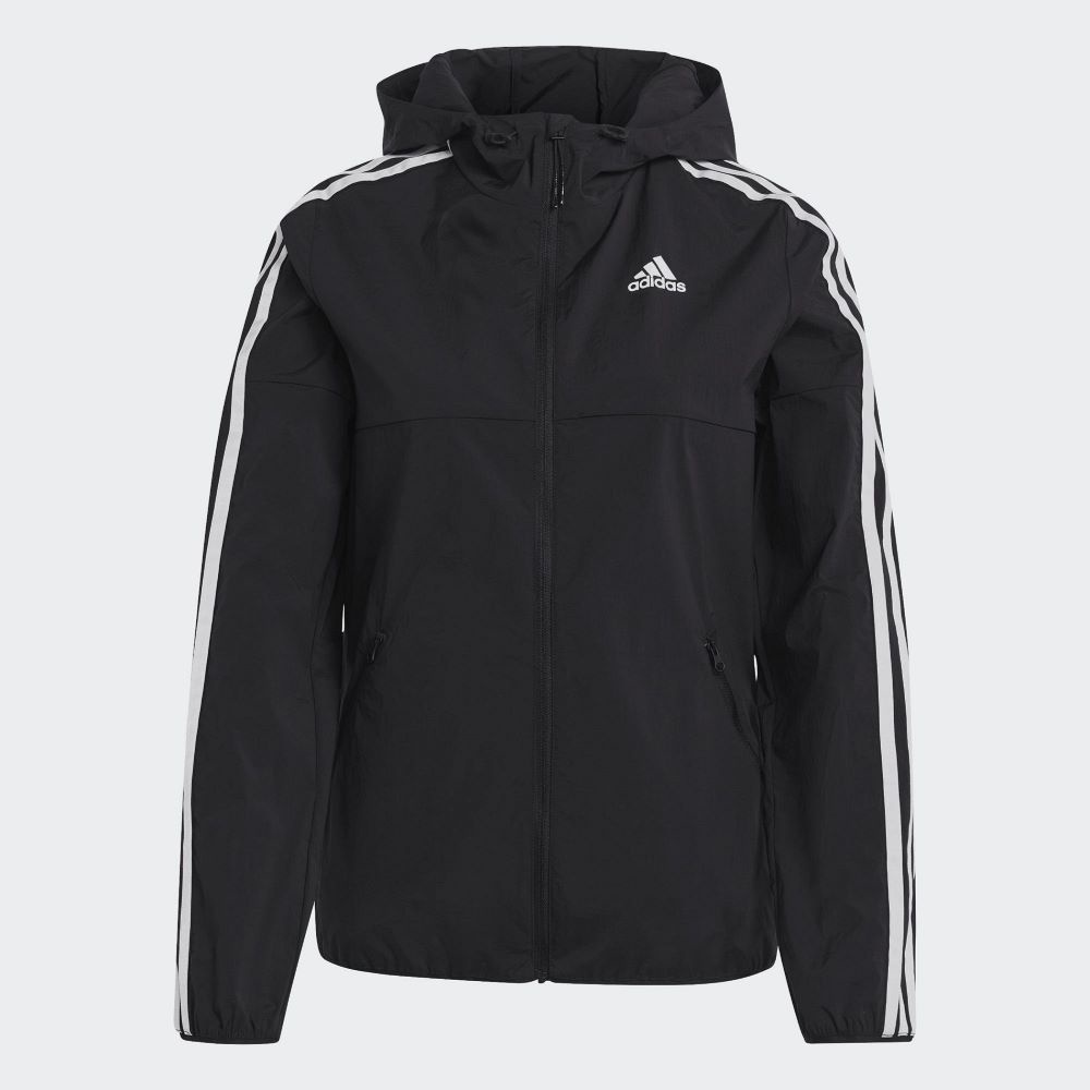 adidas 愛迪達 女薄運動連帽外套 防風夾克 KAORACER NO.GQ0565