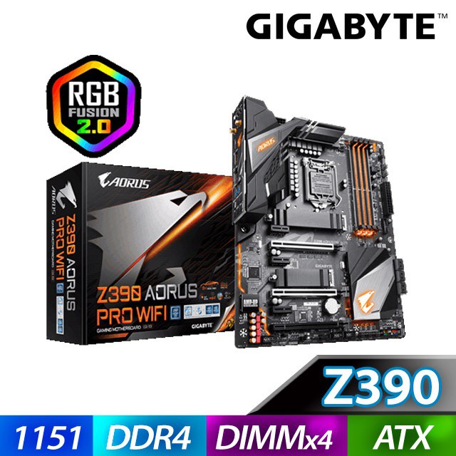 技嘉 Z390 AORUS PRO WIFI 主機板 ATX 型號