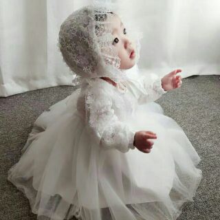 🎀優惠促銷🎀秋冬新款 嬰幼兒 寶寶 新生兒 長袖小洋裝 長袖小禮服 送帽子