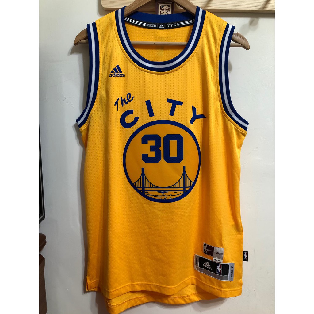 【Leo's shop】NBA球衣 勇士 Stephen Curry 復古叮噹車 Adidas S號 9成5新