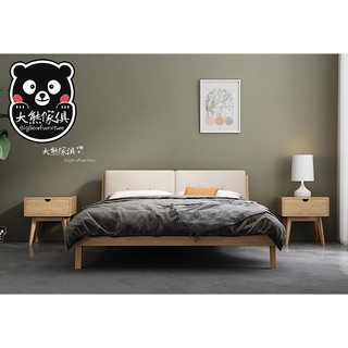 【大熊傢俱】MT903 北歐床架 簡約 實木床 五尺 鄉村風床架 現代 雙人床 日式床 設計款 另售 床頭櫃 化妝台