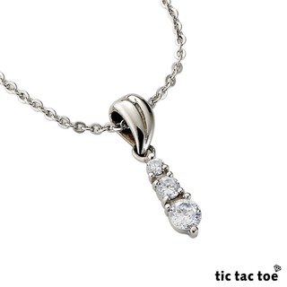 tic tac toe OUTLET精選 璀璨鋯石系列白鋼女項鍊-TA-536 現貨