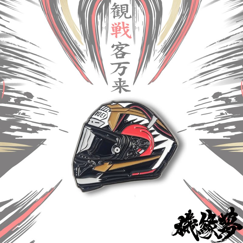 ★機緣夢★MARC MARQUEZ MM93 招財貓 茂木站 安全帽 SHOEI X14 工藝品 胸章 徽章 別針 文藝