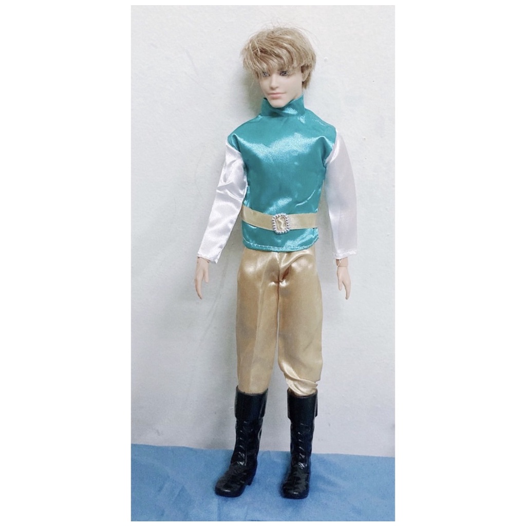 肯尼男芭比娃娃王子王子服服裝衣服貴族綠色金色公主皇家貴族套裝 蝦皮購物