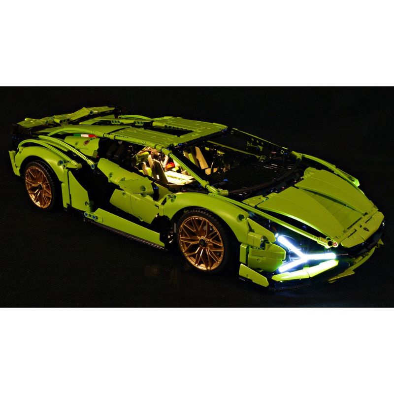 已組含車頭尾燈 LEGO 樂高 42115 藍寶堅尼 Lamborghini Sian FKP 37 完成品