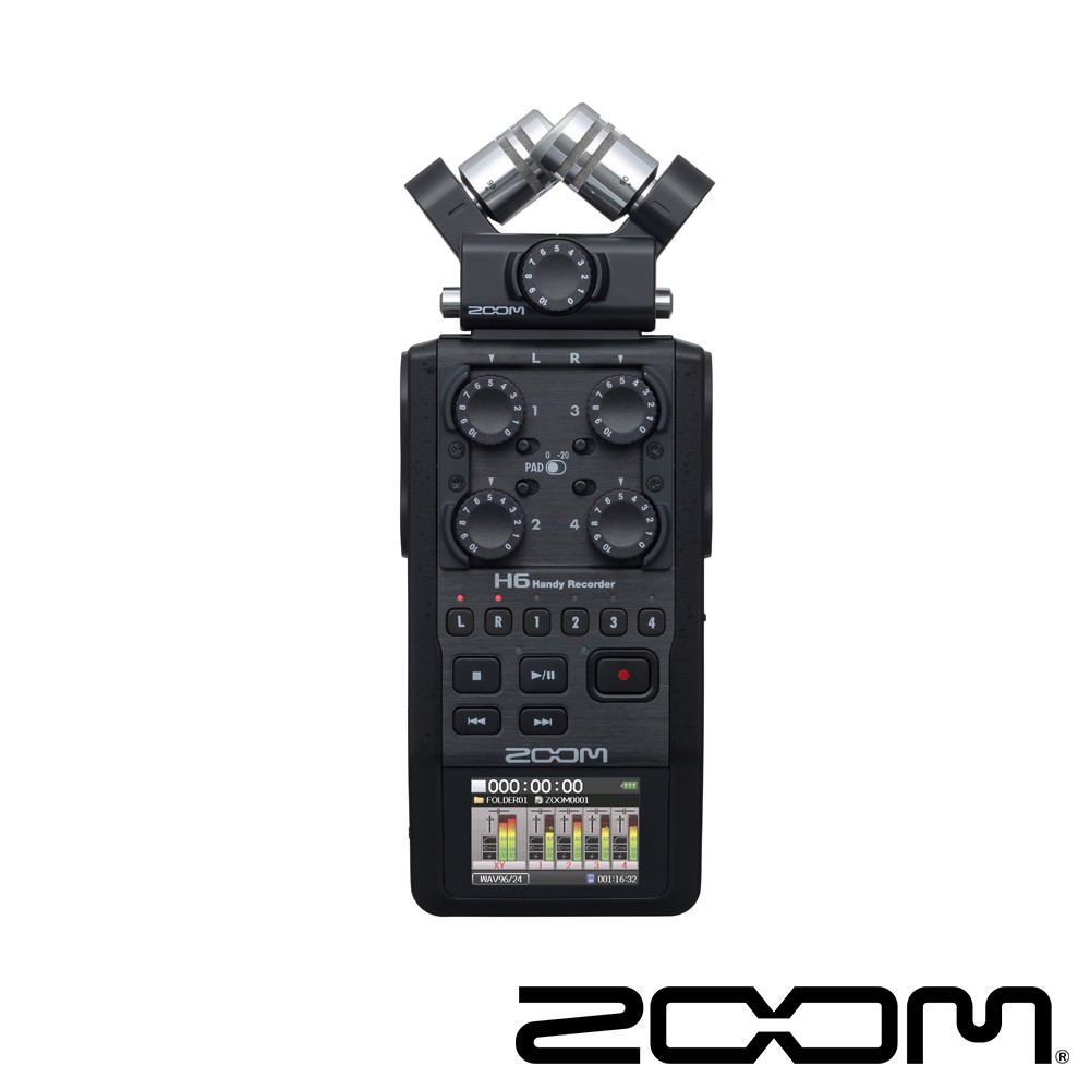ZOOM H6 立體聲專業錄音座 二組收音麥克風 公司貨