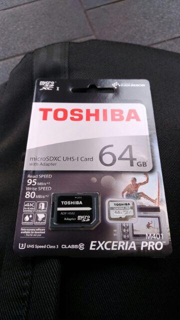 極至超速】Toshiba EXCERIA PRO 64G 64GB microSD 寫入高達80MB 運動 