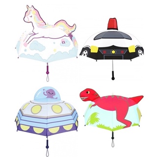 【現貨-日本進口】兒童立體造型聲光雨傘 兒童雨傘 恐龍 獨角獸 飛碟 警車
