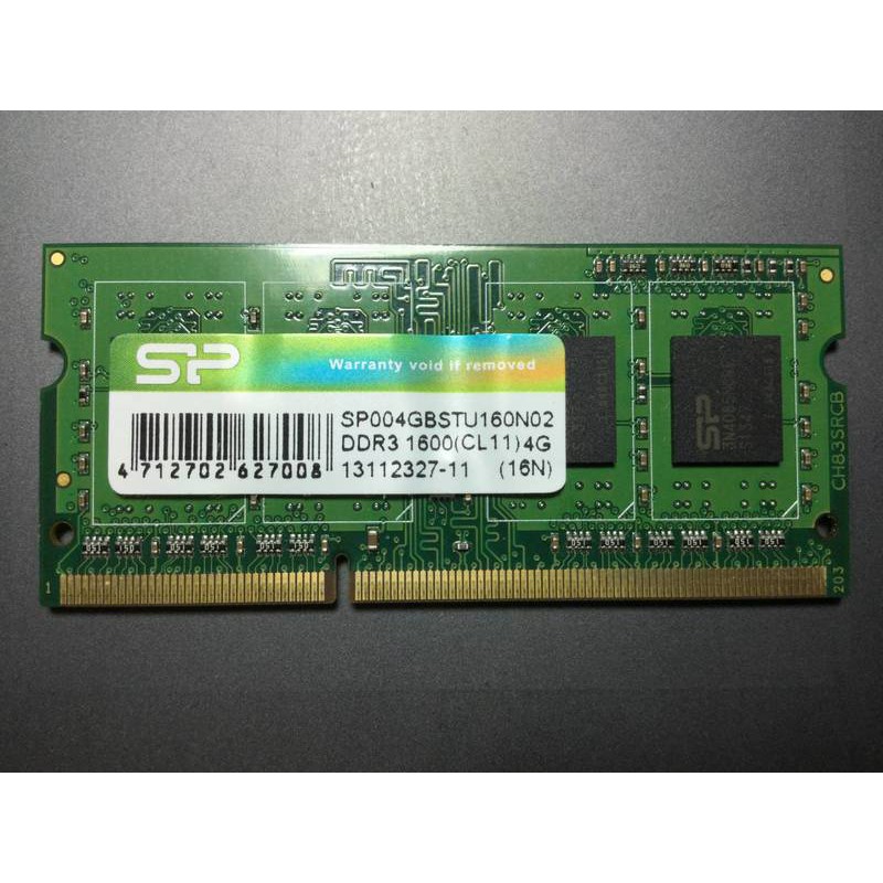 [終保] 廣穎 SP DDR3 1600 4G 1.5V SO-DIMM RAM 記憶體 筆記型 筆電 (1Rx8)