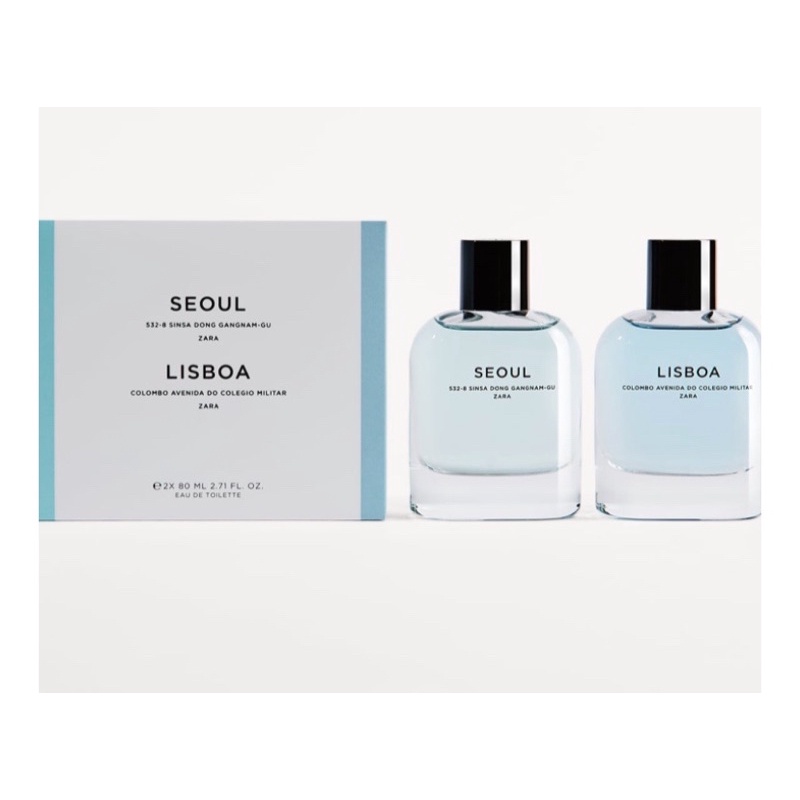 Man Perfume  ZARA SEOUL + LISBOA 香水禮盒 男性淡香水 100ml*2 Zara男香