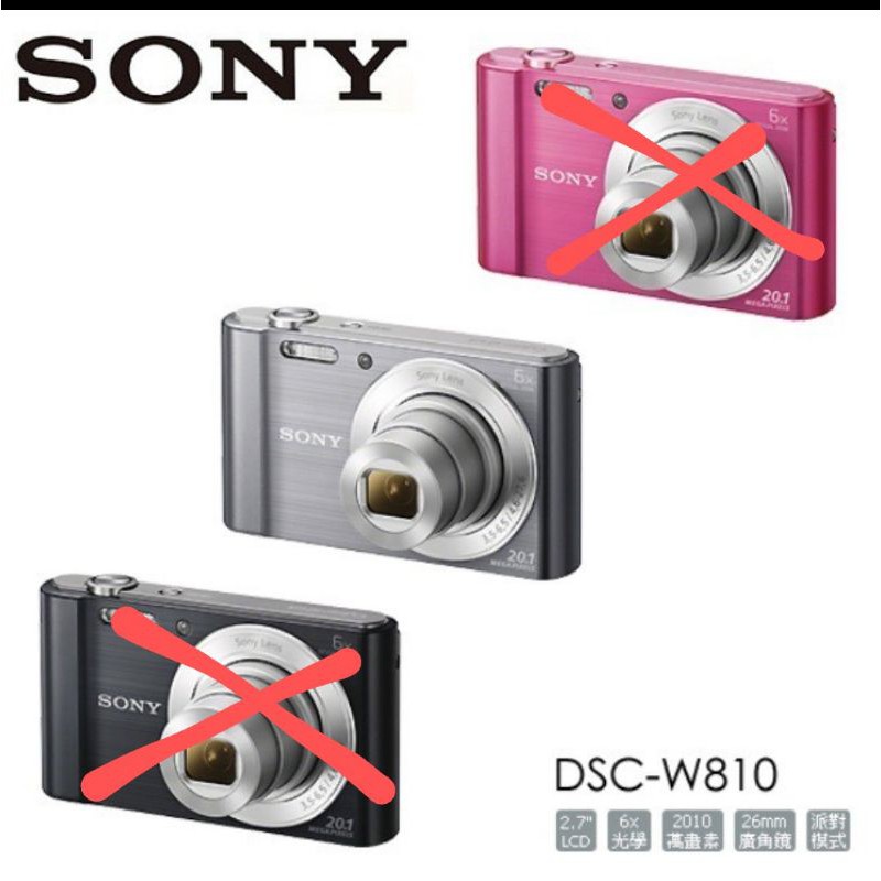 SONY DSC-W810數位相機，附相機包（銀色全新）