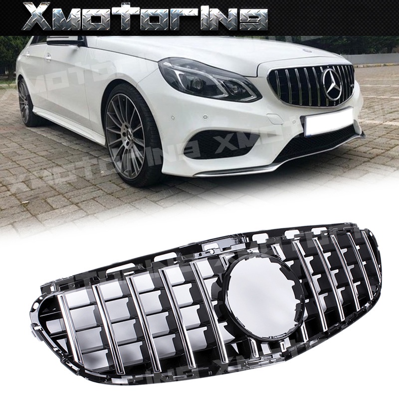 XM碳纖維精品 BENZ 14-16 W212 E-Class 後期 E系列 四門/五門車 GT水箱護罩 電鍍/全亮黑