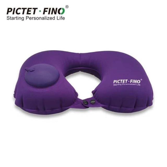 Romix 商務按壓式旅行用便攜充氣枕頸枕u型枕護脖枕2019年版pictet Fino充送絲絨收納袋 蝦皮購物