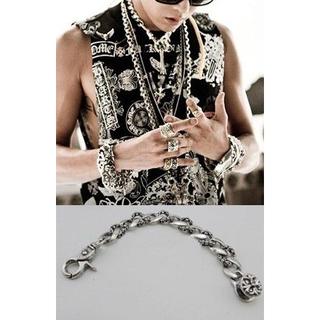 現貨 GD克羅心手鍊 韓國設計 鍍銀合金手環 龐克手鏈 搖滾手鏈 嘻哈手鏈 個性手鍊 粗手環配件 韓瘋谷