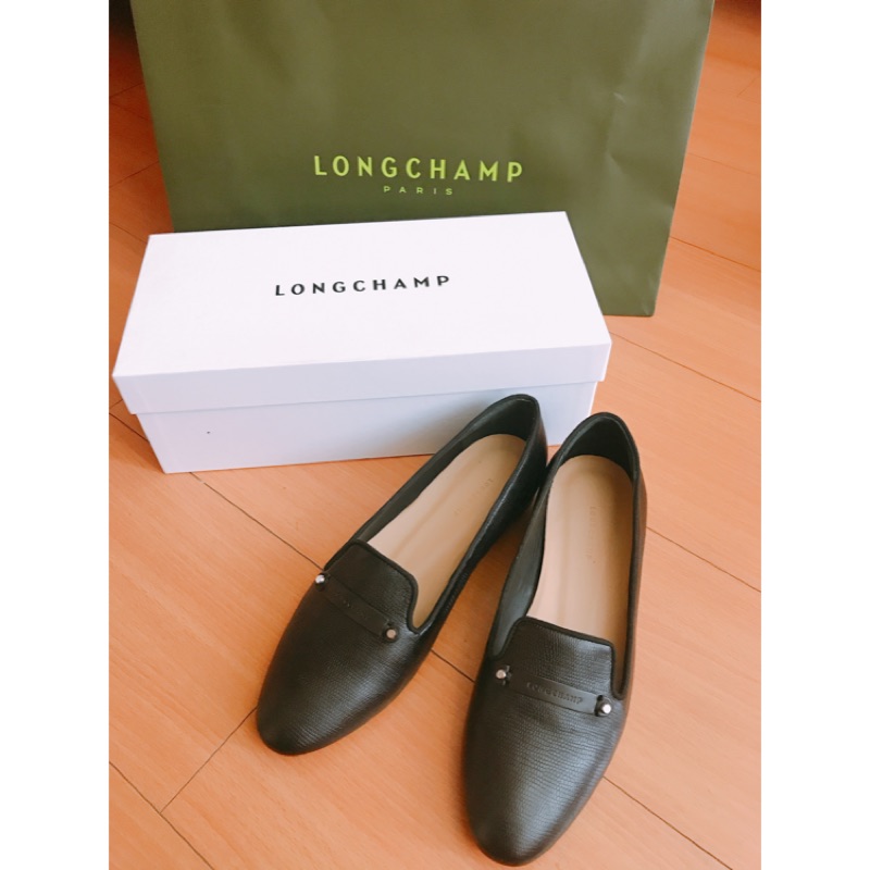 Longchamp 真皮 平底娃娃 樂福鞋✨