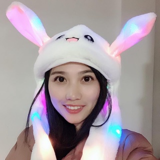 現貨 LED發光兔耳帽 按了耳朵會動會閃燈的帽子 會動的LED兔耳朵 兔子耳朵動物帽 抖音耳朵帽 交換禮物
