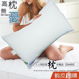 GS MALL 臺灣製造 頂級可水洗羽絲絨枕 蓬鬆枕 透氣枕 柔軟枕 羽絲絨枕 絲絨枕 水洗 枕頭 寢具 枕頭套