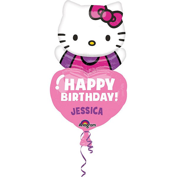 派對城 現貨 【48x81cm鋁箔氣球(不含氣)(附貼紙)-凱蒂貓】鋁箔氣球 Hello Kitty 派對佈置 拍攝道具