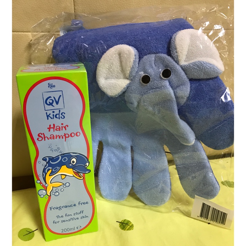 ego 澳洲意高 QV兒童專用舒敏保濕洗髮乳 送大象沐浴手套