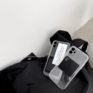 韓國ins冷淡風英文黑色標籤蘋果手機殼 iphone12/11Promax/Xr/78Plus/Xsmax