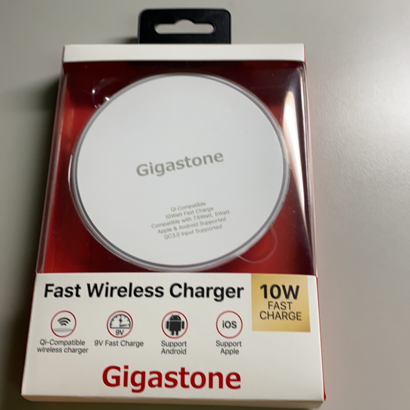 Gigastone 10w無線充電盤 （僅拆封檢查無使用）