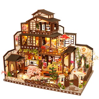 袖珍屋 diy小屋 臺灣現貨 古都望月 模型屋 超取無盒 附防塵罩 DIY手作 聖誕節禮物 交換禮物 生日禮物