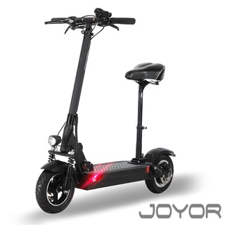 【JOYOR】 EY-08A+ 48V鋰電 搭配 500W電機 10吋大輪徑 碟煞 電動滑板車 - 坐墊版