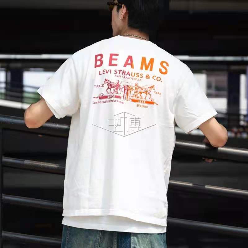 Levis×BEAMS聯名限定款 短袖 T恤 上衣 短T寬鬆 休閒 短踢 男女情侶同款