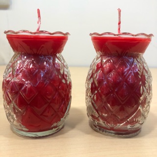 【金盛香】5號鳳梨 葫蘆 佛杯 酥油蠟燭 1箱48對 蠟燭 酥油蠟燭 環保蠟燭 植物油 天然植物油 現貨