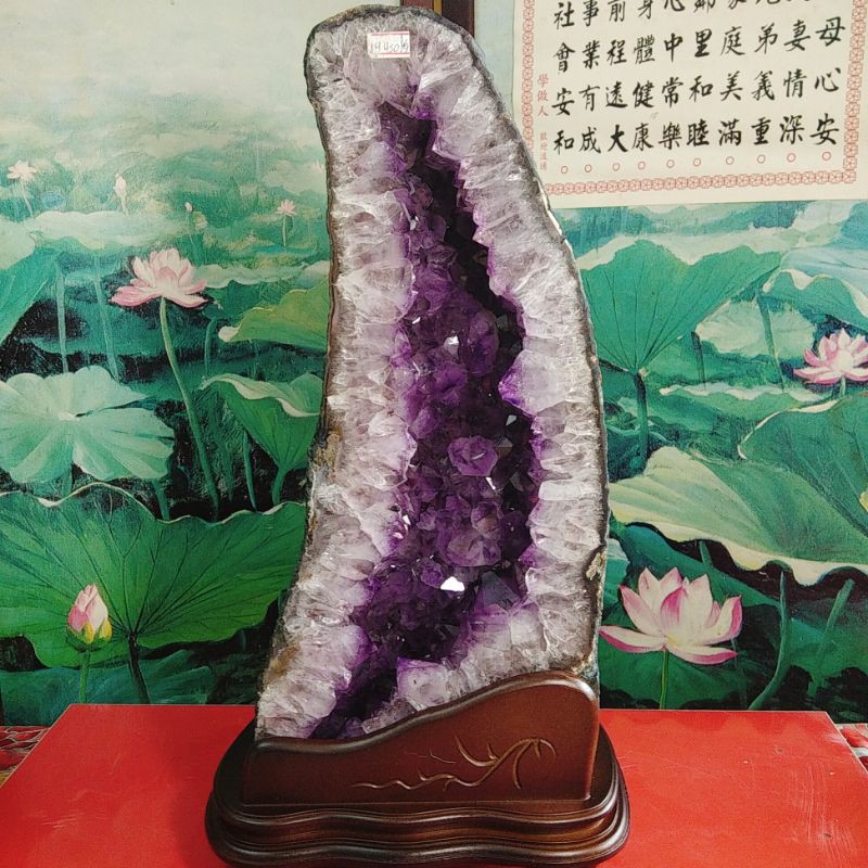 ~ 頂級天然紫水晶洞 14.45公斤 ((巴西紫水晶洞)) 藏風 納氣