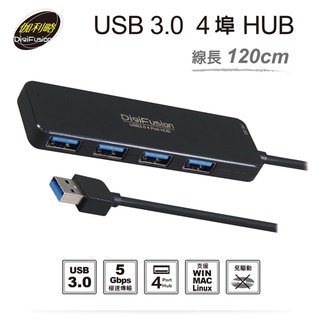 伽利略 USB 3.0 4埠 HUB 120公分(AB3-L412)