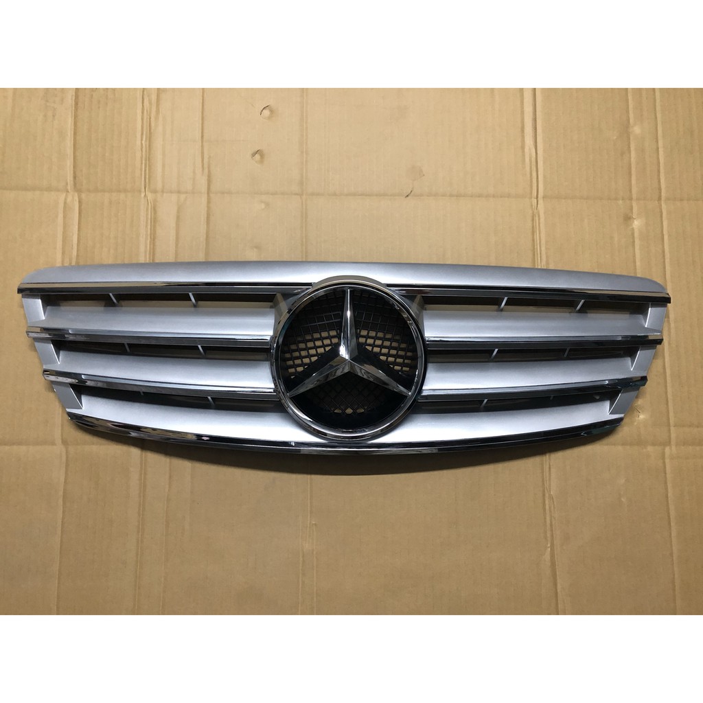 賓士BENZ C-class C180 C200 W203 2000-2006年 CL 改裝專用水箱護罩 水柵 銀色