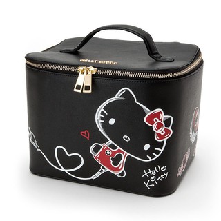 大賀屋 日貨 hello kitty 化妝箱 旅行包 化妝包 附鏡 收納包 KT 凱蒂貓 三麗鷗 J00015057