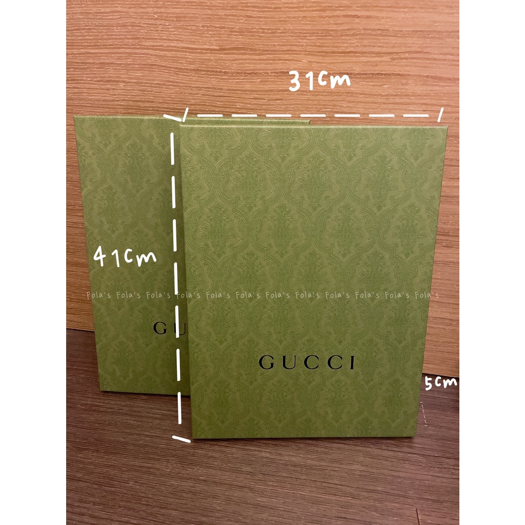 Fola's 正品 專櫃 精品 Gucci 特大版紙盒 長方紙盒 空盒 禮品盒 服飾盒 圍巾盒 綠色 內贈包裝紙