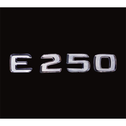 ~圓夢工廠~ Benz 賓士 2008~2014 E250 後車箱字貼 同原廠款式 鍍鉻銀 字體高度25mm