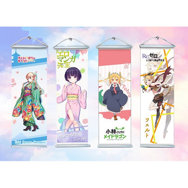 夏目友人帳 掛畫 小林家的女僕龍 托爾 千壽村征 非魯特 從零開始的異世界生活 掛軸