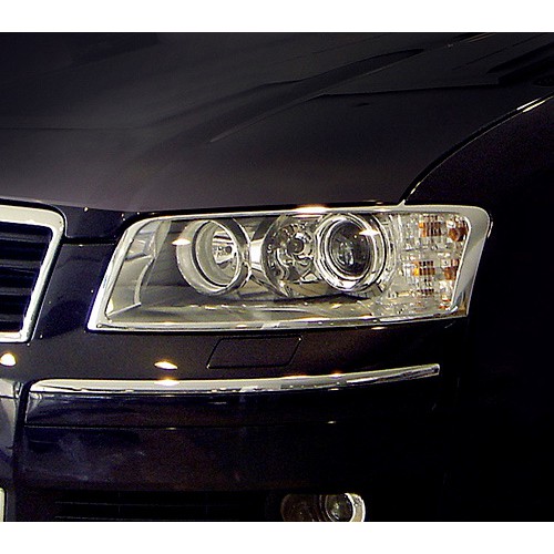 圓夢工廠 Audi 奧迪 A8 D3 2004~2008 改裝 鍍鉻銀 車燈框飾貼 前燈框 頭燈框