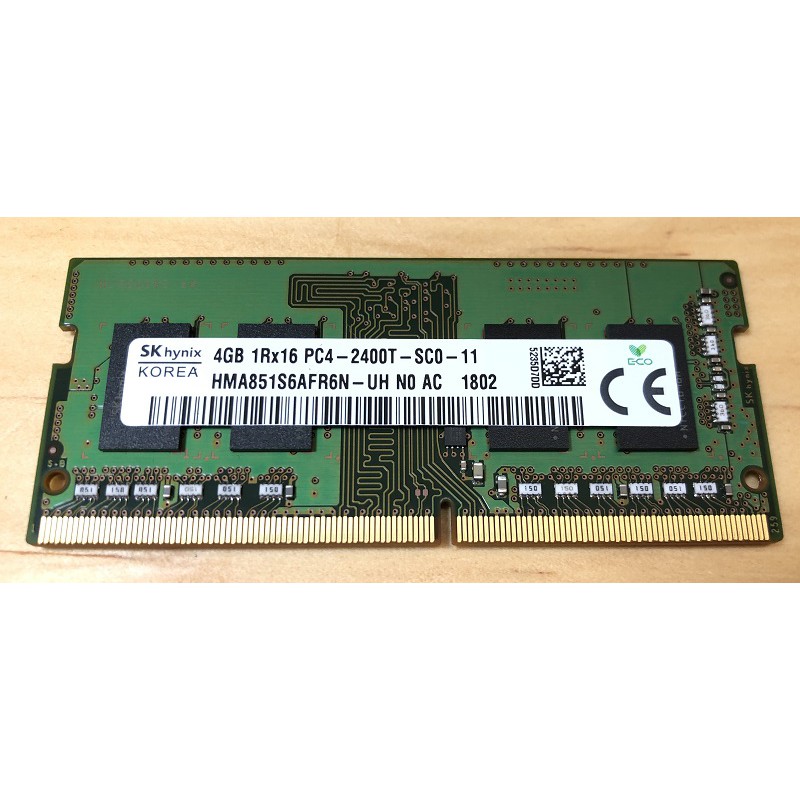 [近全新]SK Hynix 愛思開海力士 4GB DDR4 2400 筆記型 記憶體 Ram 4G