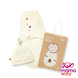 【Mamaway媽媽餵】睡睡熊蠶寶寶抗菌包巾禮盒組